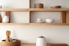 DreamShaper_v5_design_shelf_woodwall_whiteamerican_walnut_wood_0-1