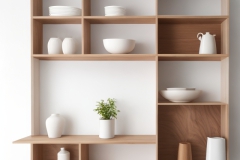 DreamShaper_v5_design_shelfwall_whiteamerican_walnut_wood_intr_0